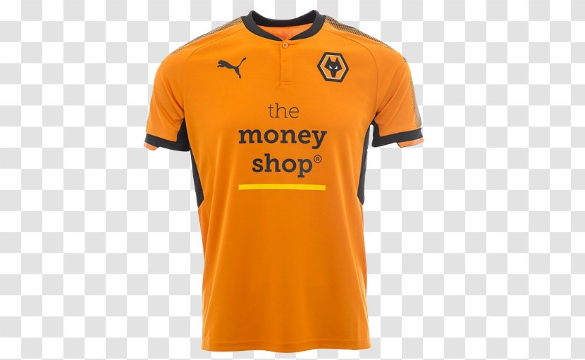 2017–18 Wolverhampton Wanderers F.C. Season EFL Championship Kit Jersey - Clothing - Shirt Transparent PNG