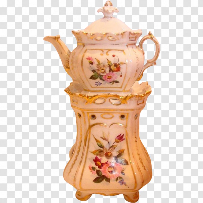 Teapot Flowering Tea Teacup Nightlight - Hand Painted Bouquets Transparent PNG