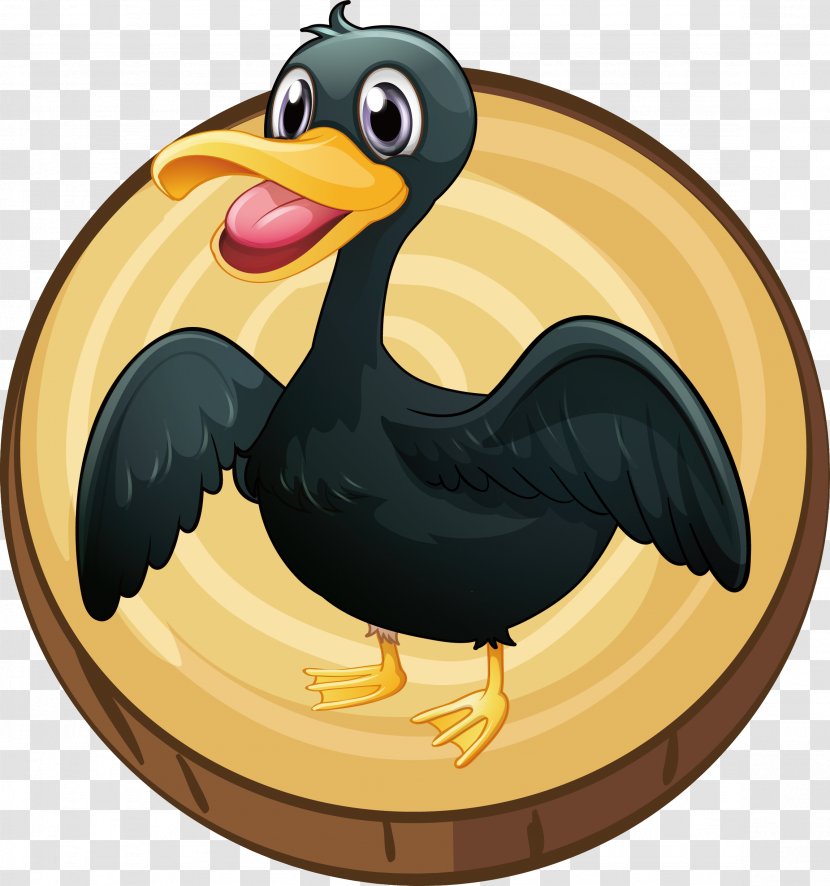 Duck Mallard Download - Black - Cute Cartoon Transparent PNG
