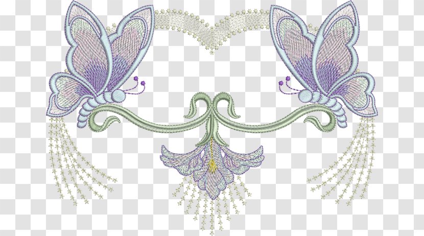 Butterfly Machine Embroidery Pattern - Art Transparent PNG