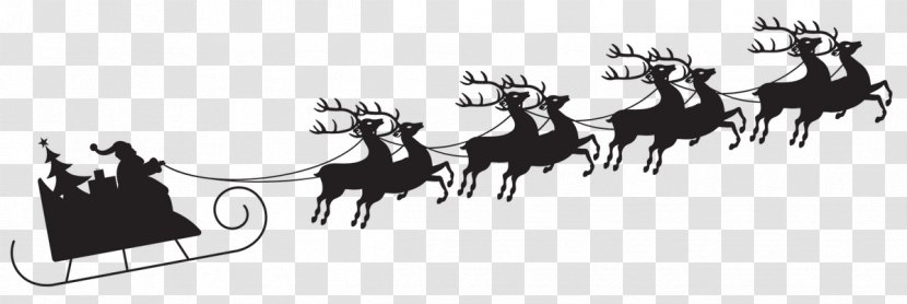 Santa Claus Clip Art Silhouette Transparency - Moose Transparent PNG