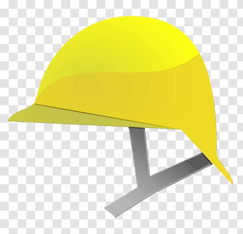 Yellow Personal Protective Equipment Hard Hat Headgear - Watercolor - Cap Fashion Accessory Transparent PNG