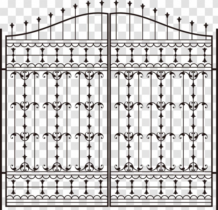 Window Gate Grille Wrought Iron - Fence - Fancy Transparent PNG