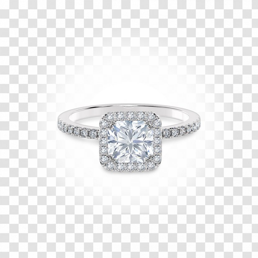 Ring Jewellery Diamond Gemstone Princess Cut - Halo Circle Transparent PNG