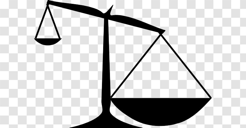 Measuring Scales Justice Balans Clip Art - Black And White - Area Transparent PNG
