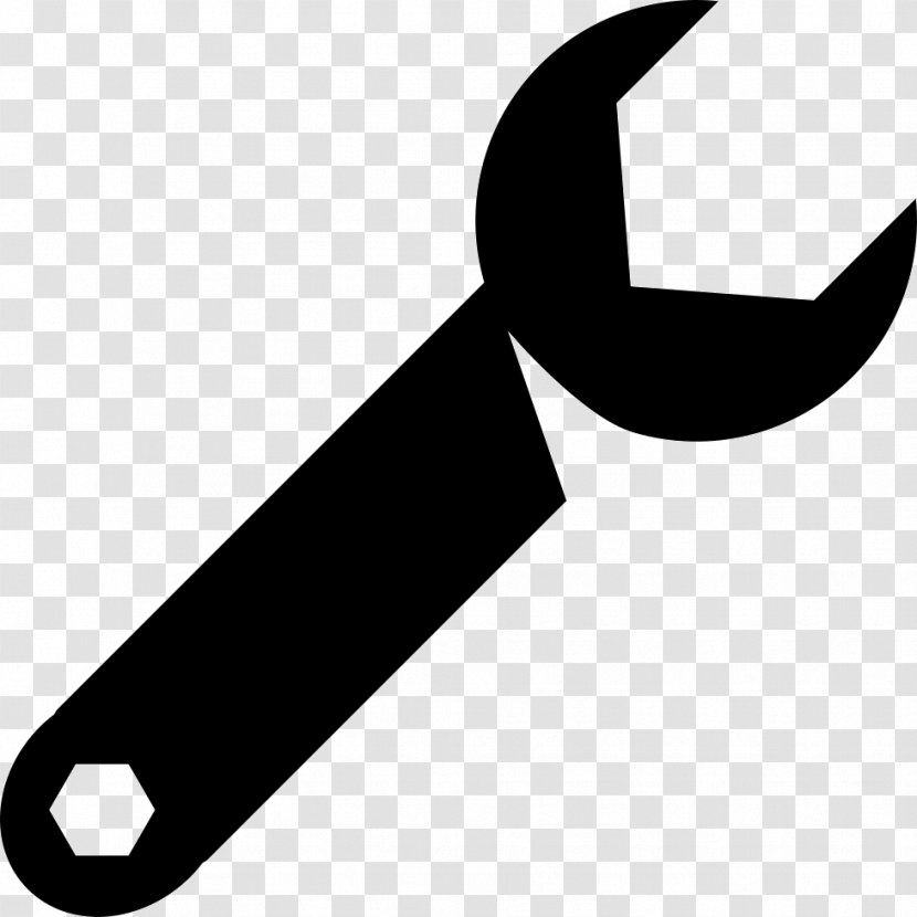 Black And White Adjustable Spanner User - Symbol Transparent PNG