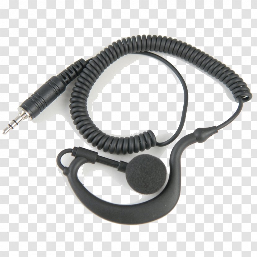 Microphone Oortje Headset Walkie-talkie Phone Connector - Ptt Transparent PNG