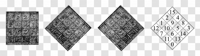 Melencolia I Line Triangle Font - Black And White Transparent PNG