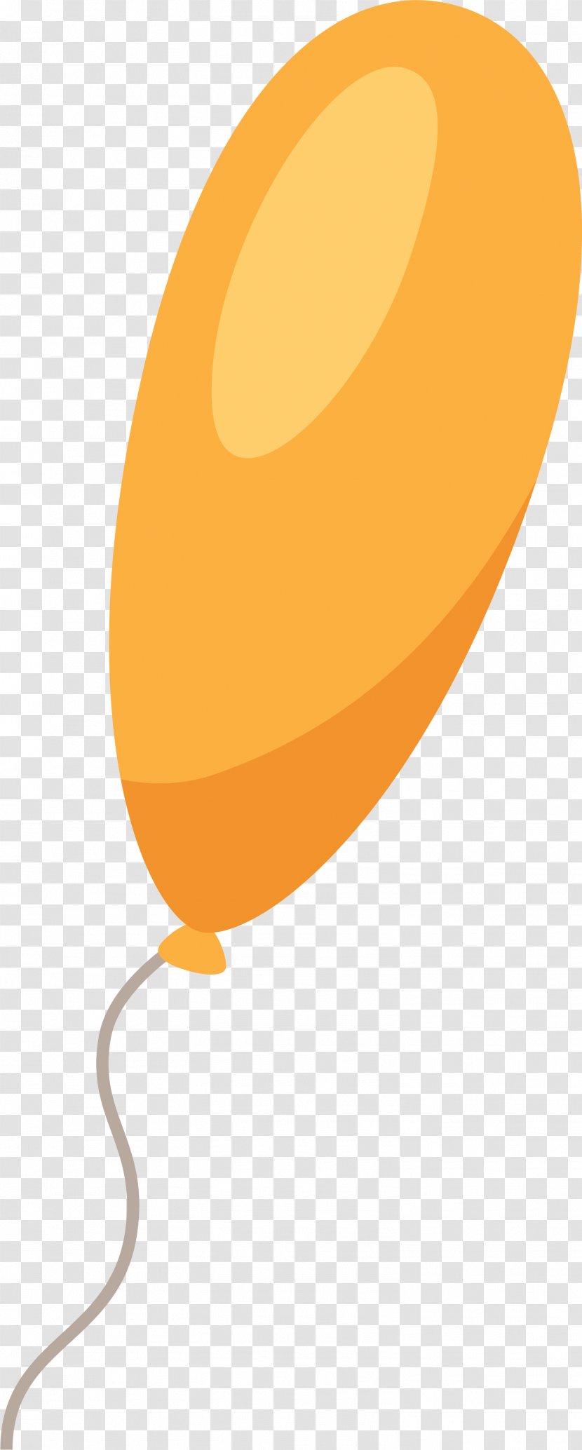 Balloon Clip Art - Orange - Hand Painted Yellow Transparent PNG