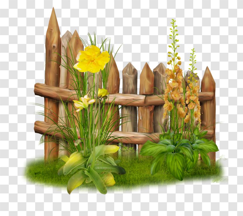 Fence Wall Flowerpot Garden - Summer Pixabay Transparent PNG