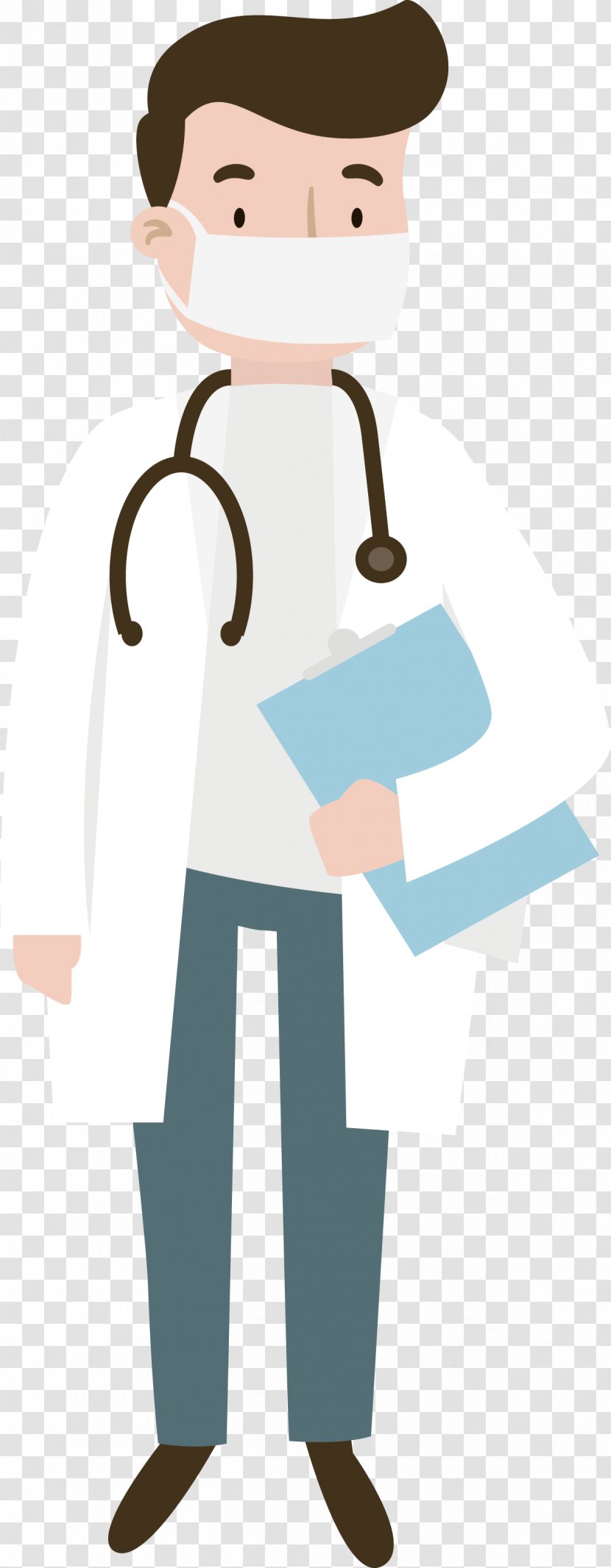 Mask Physician Clip Art - Flower - Doctor Wearing A Transparent PNG