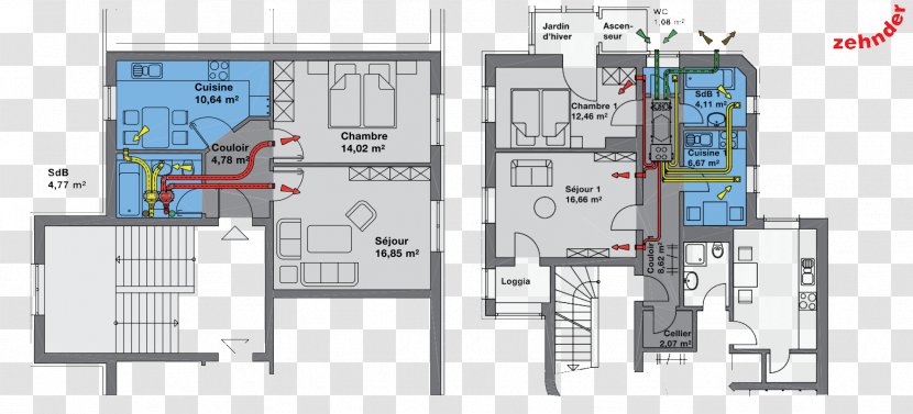 Kontrollierte Wohnraumlüftung Ventilation Room Air Distribution Bedroom Kitchen Transparent PNG