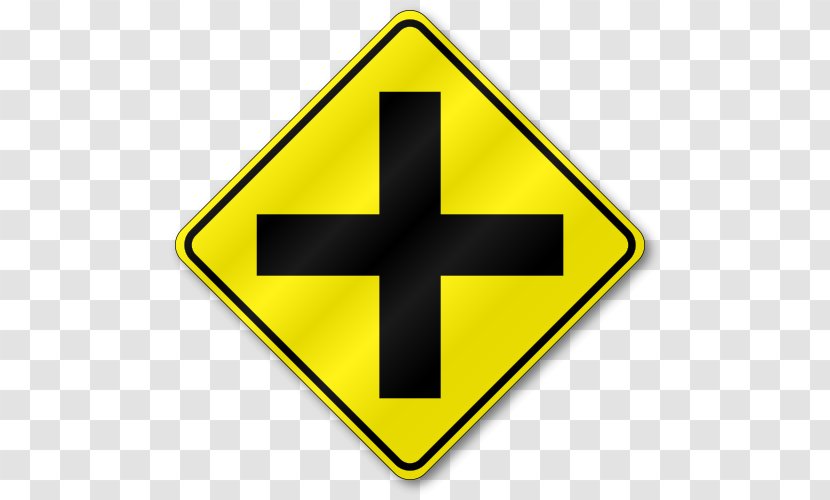 Traffic Sign Intersection Warning Road Transparent PNG