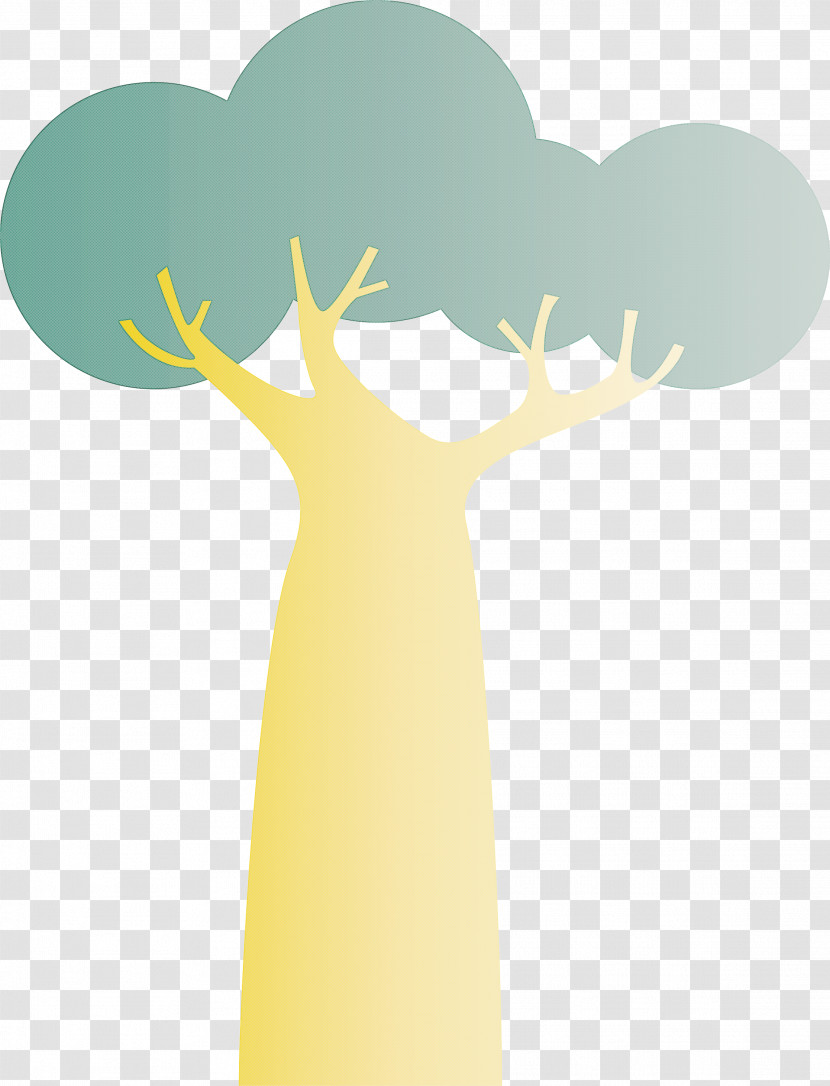 Yellow Meter Font Cartoon Tree Transparent PNG