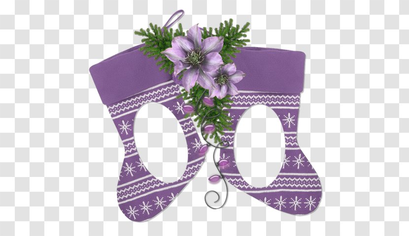 Purple Christmas Stockings Sock - Mulberry Transparent PNG