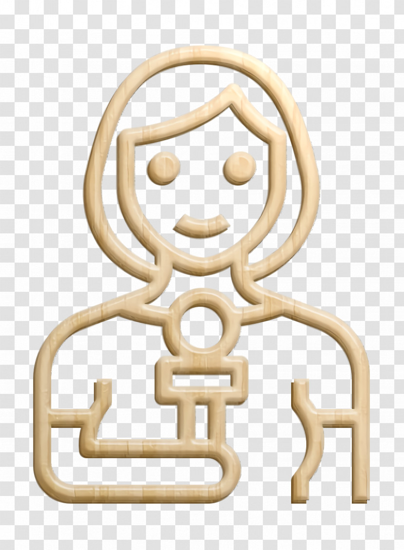 Occupation Woman Icon Reporter Icon Professions And Jobs Icon Transparent PNG