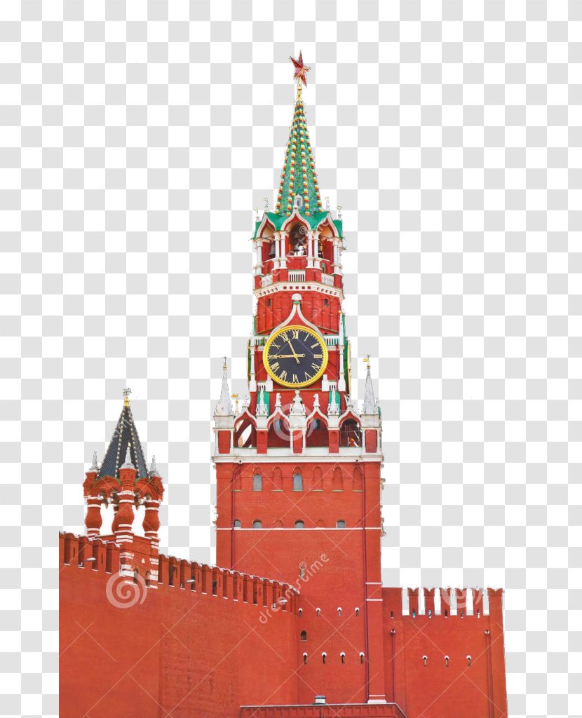 Red Square Moscow Kremlin Saint Basil's Cathedral Lenin's Mausoleum Spasskaya Tower - Steeple - Building Transparent PNG