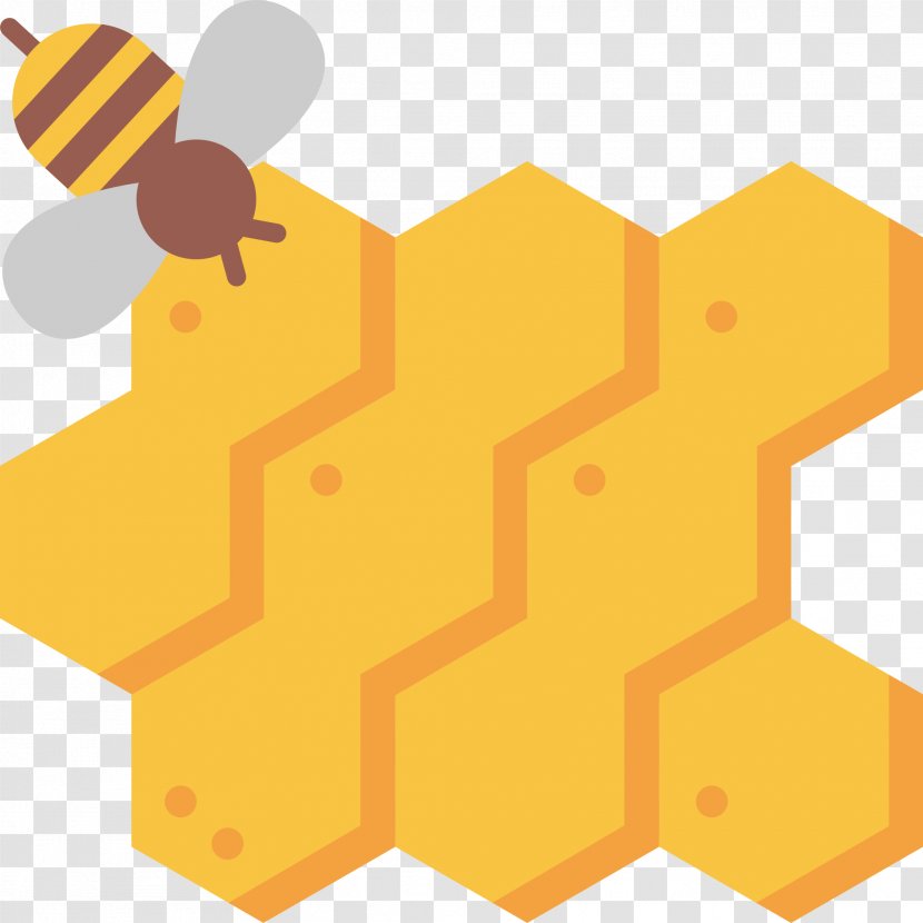 Beehive Honeycomb Clip Art - Wikimedia Commons - Bee Transparent PNG