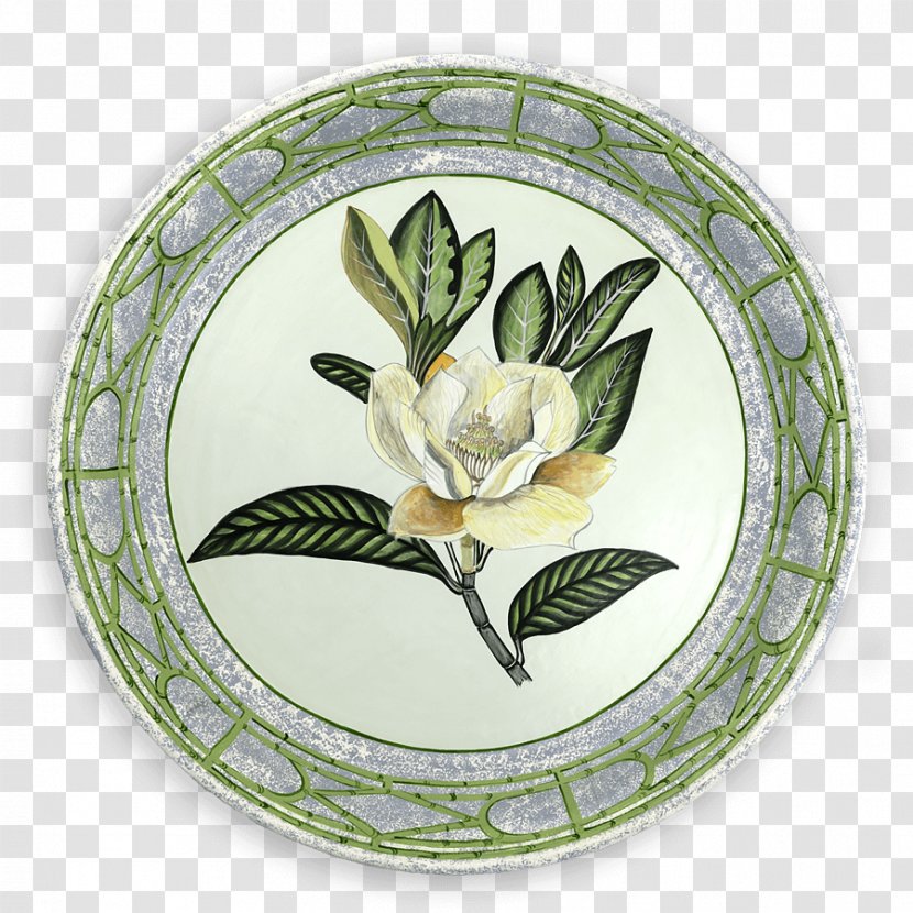 Plate Tableware Tray Platter Ceramic - Magnolia Transparent PNG