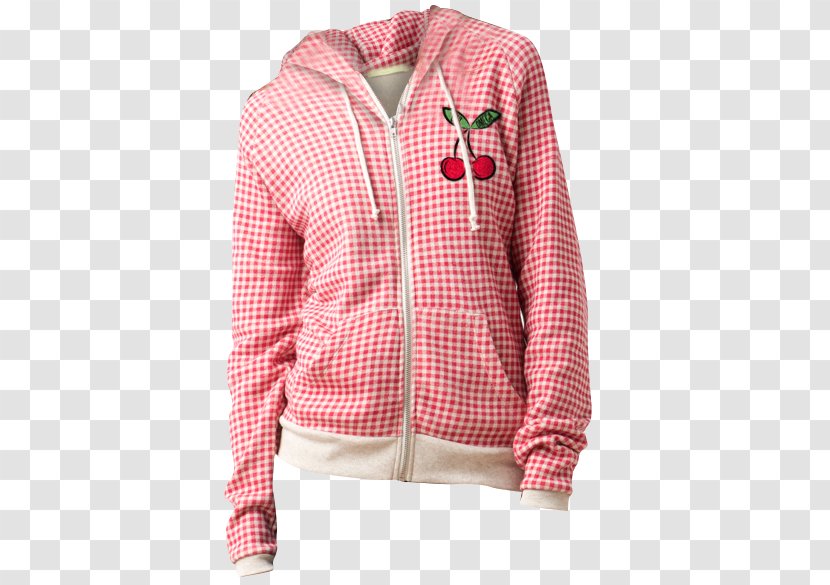 Hoodie Plaid Product Pink M Wool - Jacket - Geometric Block Transparent PNG