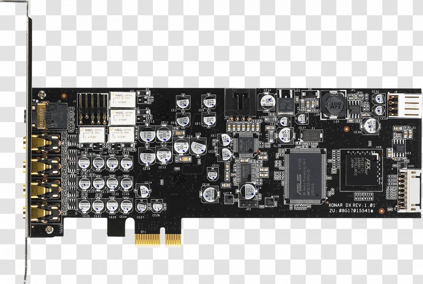 Sound Cards & Audio Adapters Asus Xonar DX 7.1 Surround PCI Express - Electronic Component - Video Card Transparent PNG