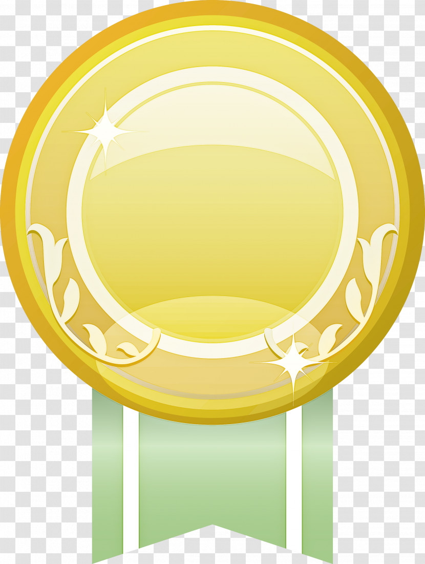 Gold Badge Ribbon Badge Blank Badge Transparent PNG