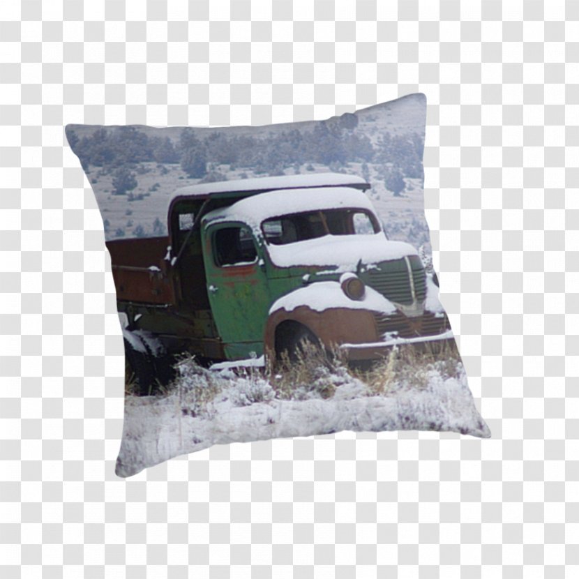 Car Throw Pillows Cushion Snow - Old Dump Trucks Transparent PNG