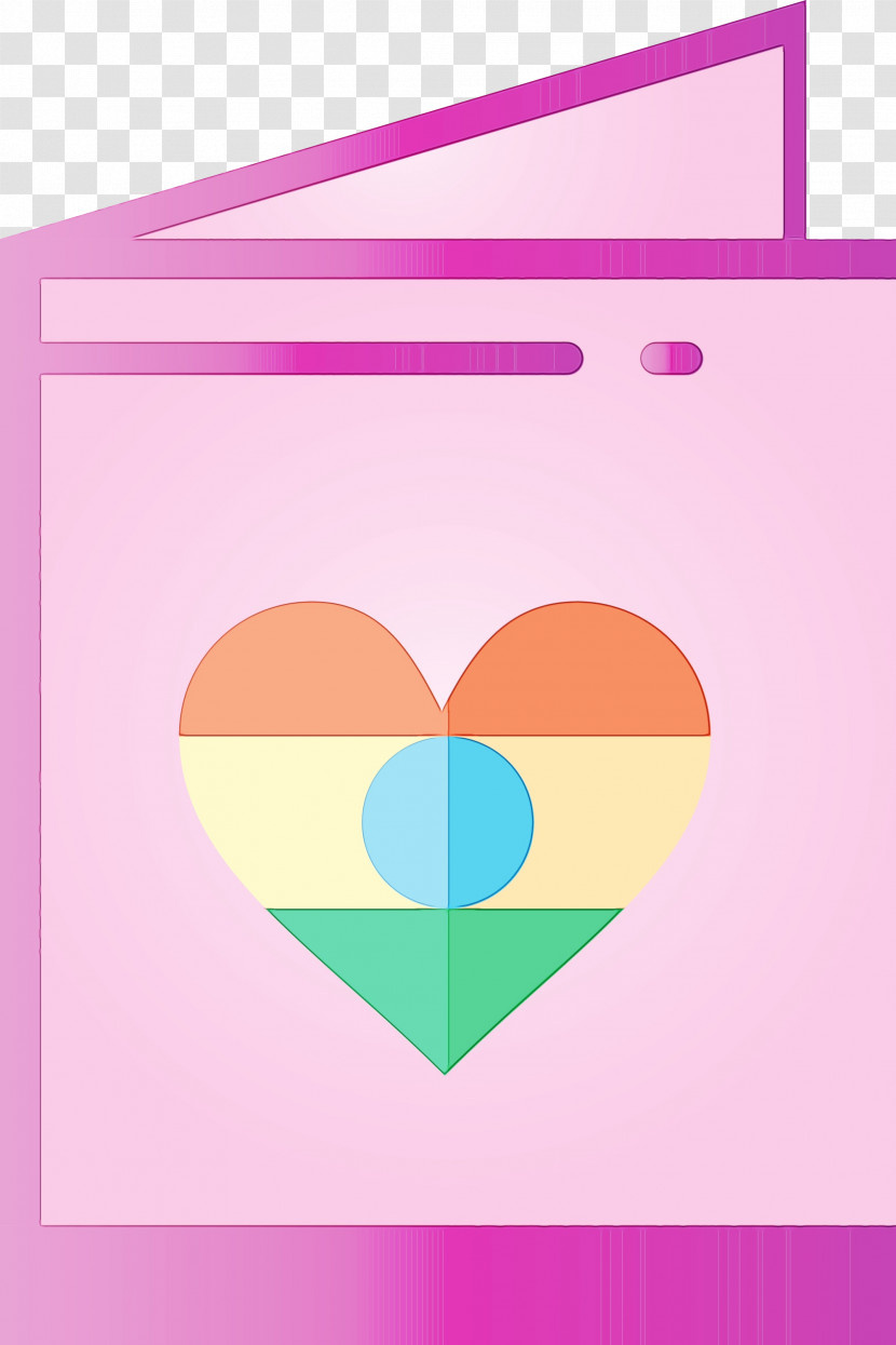 Heart Line Pink Love Colorfulness Transparent PNG