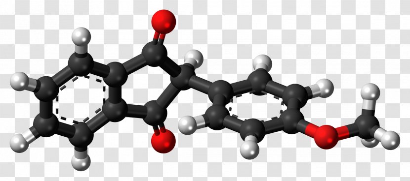 Molecule Ball-and-stick Model Pharmaceutical Drug Chemistry Substance Theory - Anisindione Transparent PNG