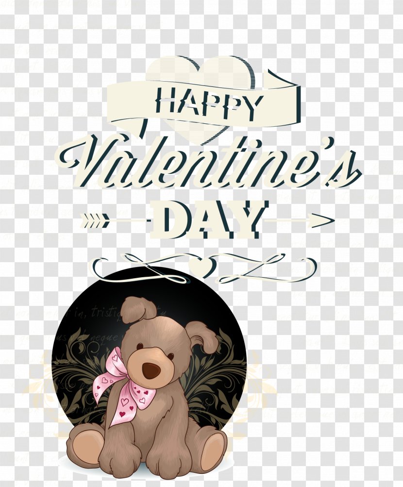 Puppy Dog Mammal Cartoon Human Behavior - Silhouette - Cute Valentine Bear Transparent PNG