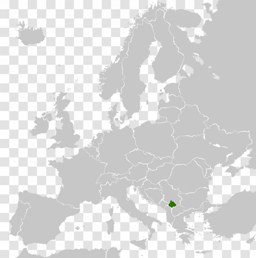 Europe Blank Map Locator Transparent PNG