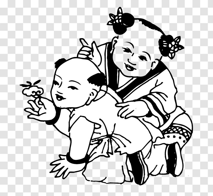 Drawing Chinese Illustration - Tree - Children Play Transparent PNG