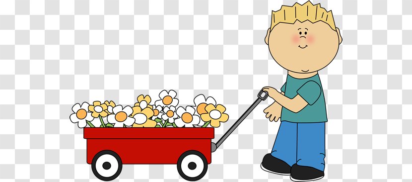 Wagon Cart Clip Art - Heart - Baby Flowers Cliparts Transparent PNG