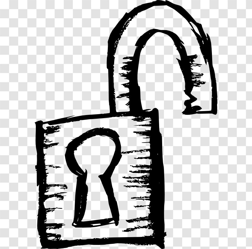 Drawing Lock Clip Art - Monochrome Photography - Sketch Transparent PNG