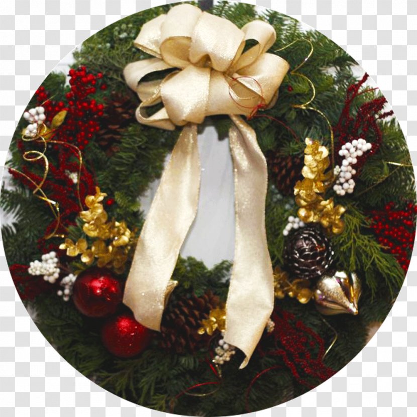 Christmas Ornament Cut Flowers Wreath - Decor - Flower Transparent PNG
