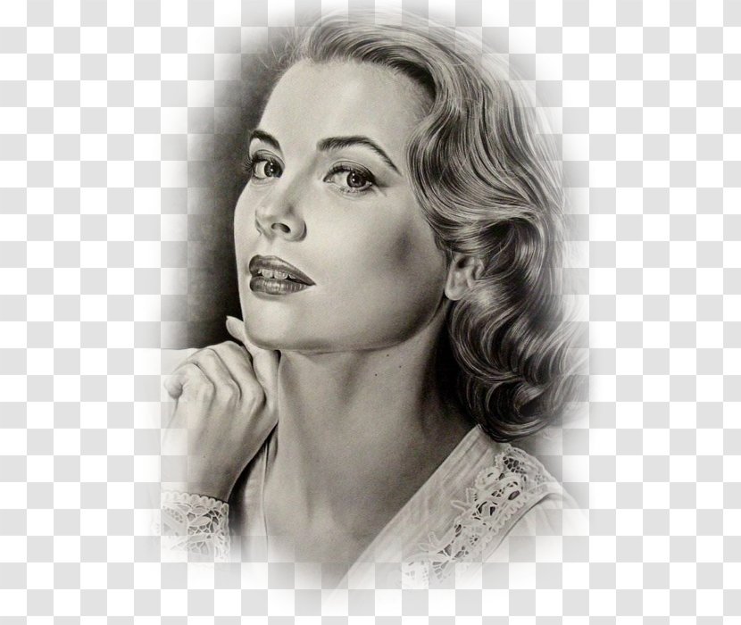 Grace Kelly Portrait Drawing Pencil Sketch - Jaw Transparent PNG