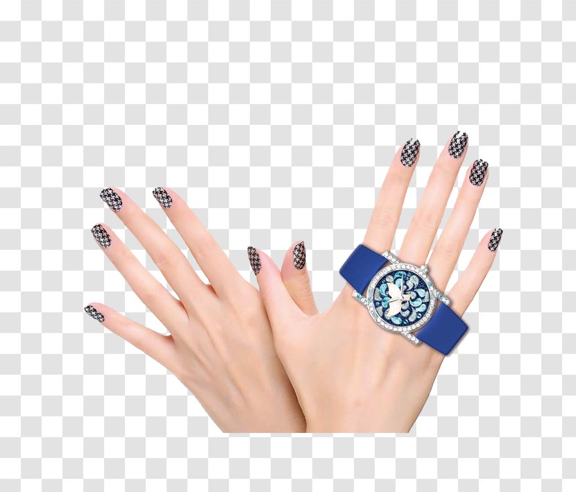 Nail Art Manicure Artificial Nails - Care - Fashion Watch Collocation Transparent PNG