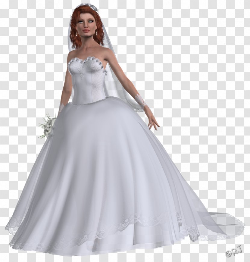 Wedding Dress Shoulder Party Cocktail - Cartoon - Valentines Day Painted The Bride And Groom Transparent PNG