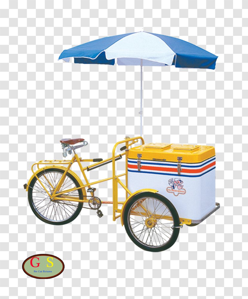 Ice Cream Cones Van Wheel Rickshaw Bicycle - Flower - Classical Antiquity Shading Transparent PNG