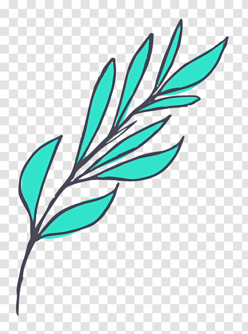 Leaf Plant Stem Line Art Flower Transparent PNG