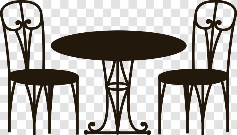 Coffee Table Cafe Chair - Deckchair Transparent PNG