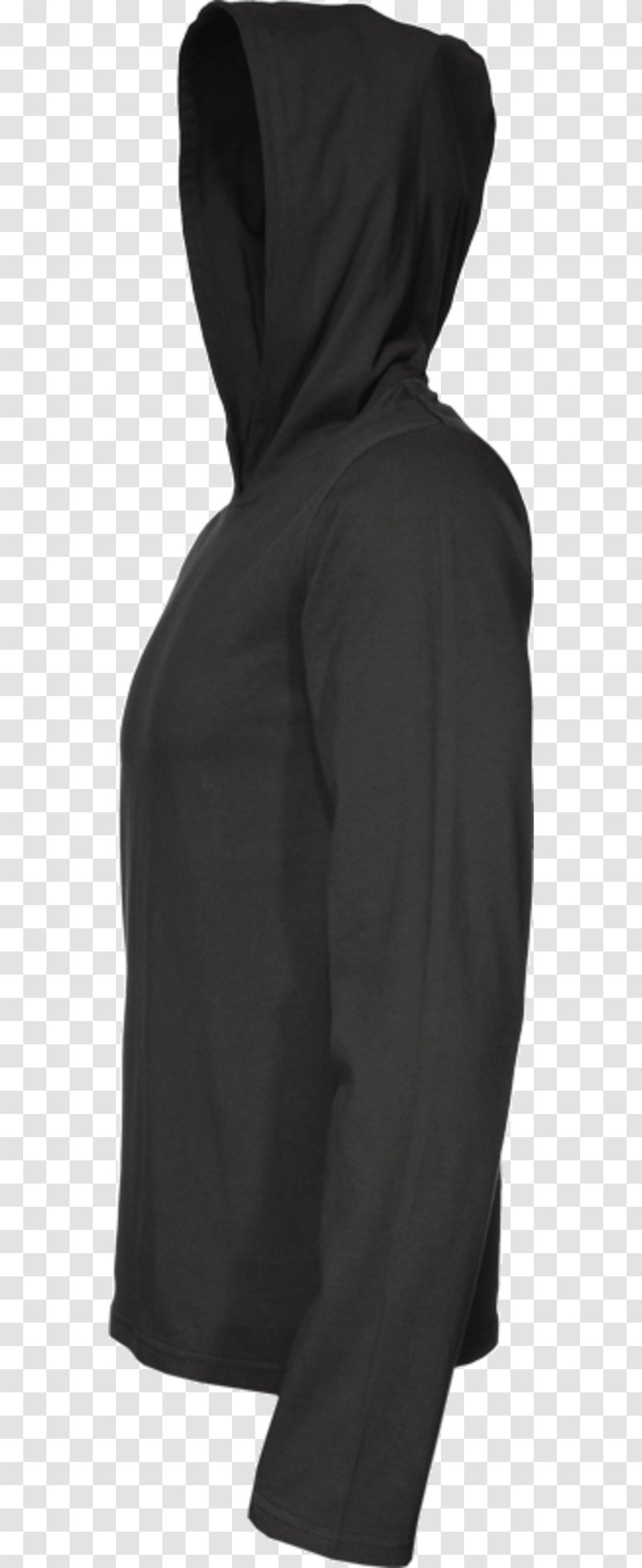 Hoodie Bluza Shoulder Sleeve - Neck - Black M Transparent PNG