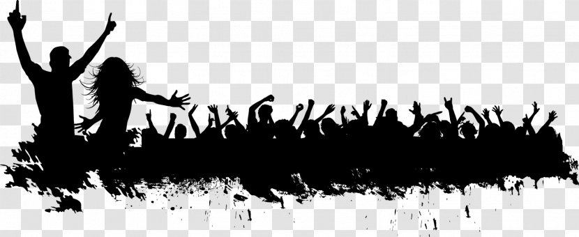 Silhouette Crowd - Monochrome Photography - Carnival Vector Material Transparent PNG