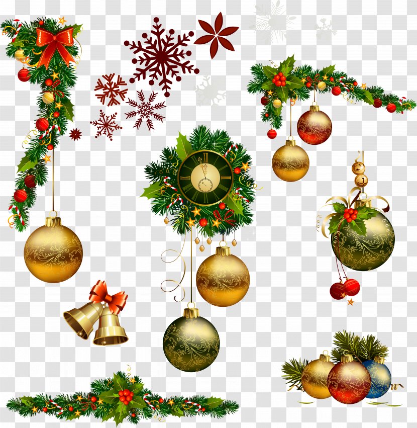 Christmas Ornament Decoration Clip Art - Tree - Elements Transparent PNG