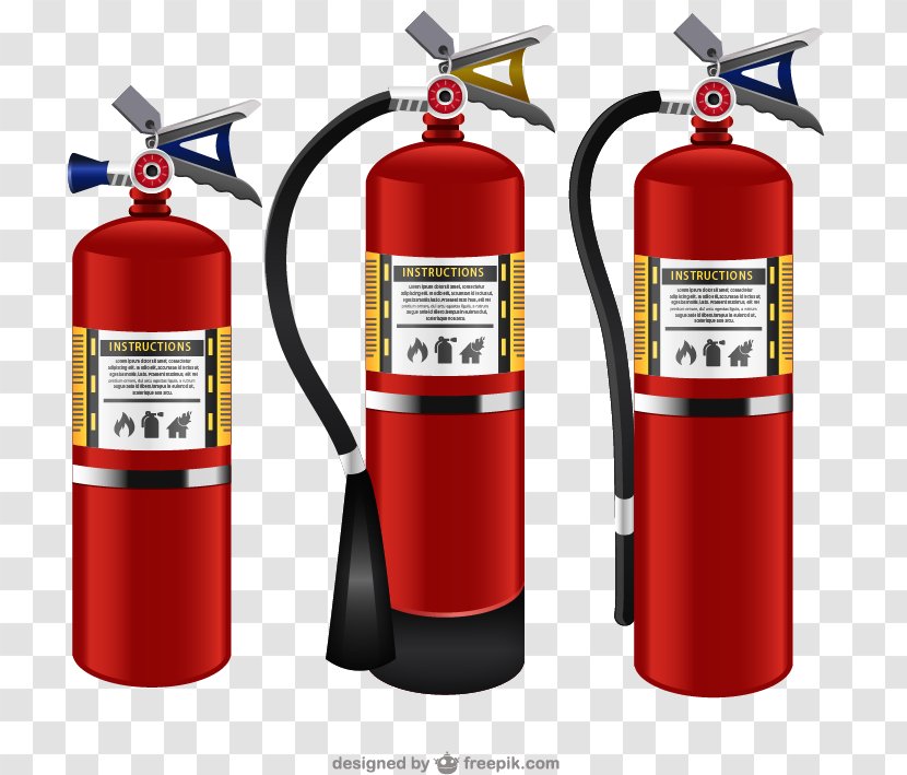 3 Red Extinguisher Vector Material Downloaded, - Fire Pot - Class Transparent PNG