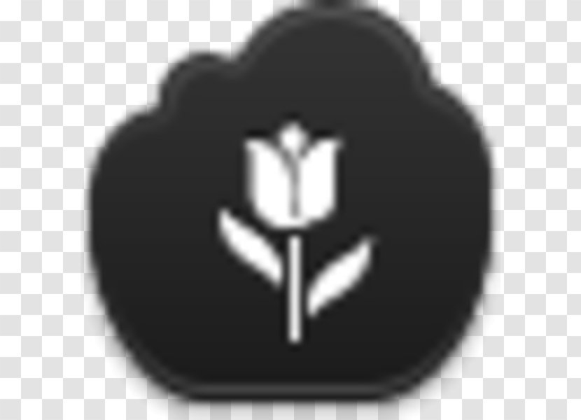 Brand Symbol White - Black And - Tulip Transparent PNG
