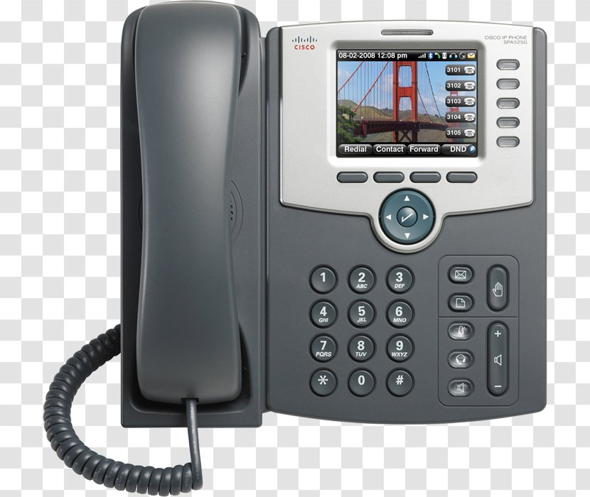 VoIP Phone Mobile Phones Voice Over IP Telephone Cisco SPA525G2 Ip Cable Dark Gray SPA525G2-EU - Telephony - CISCO Transparent PNG