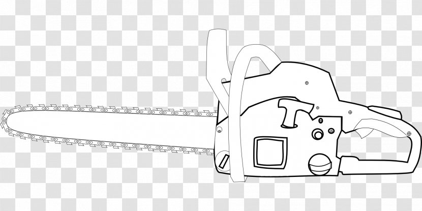 Chainsaw Drawing Coloring Book Clip Art - Hardware Accessory Transparent PNG