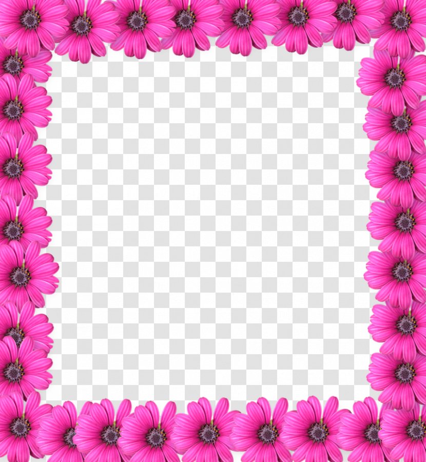 Picture Frame Flower Pink Clip Art - Floral Design - Photo Transparent PNG