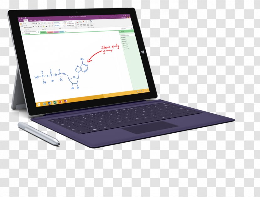 Laptop Surface Pro 3 Microsoft Dynamics NAV - OneNote Transparent PNG